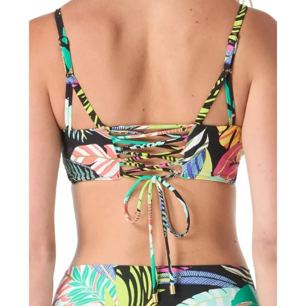 Coco Reef Women's Astra Printed V-Neck Bikini Top Size 32/34C    17325 - Picture 3 of 3